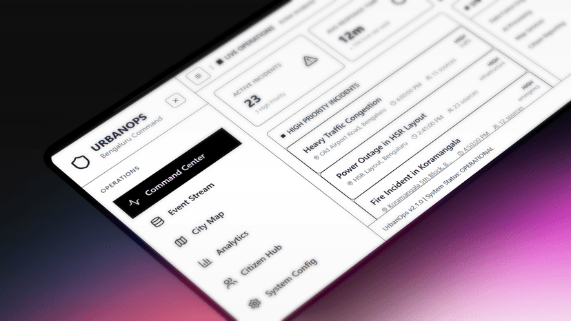 UrbanOps – Smart City Dashboard for Real-Time Incident Management